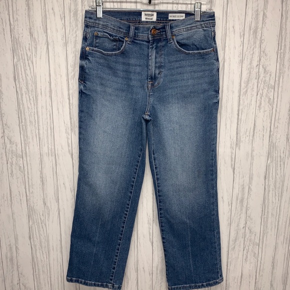 628 Kensie Wide Leg Crop Jeans Euc 